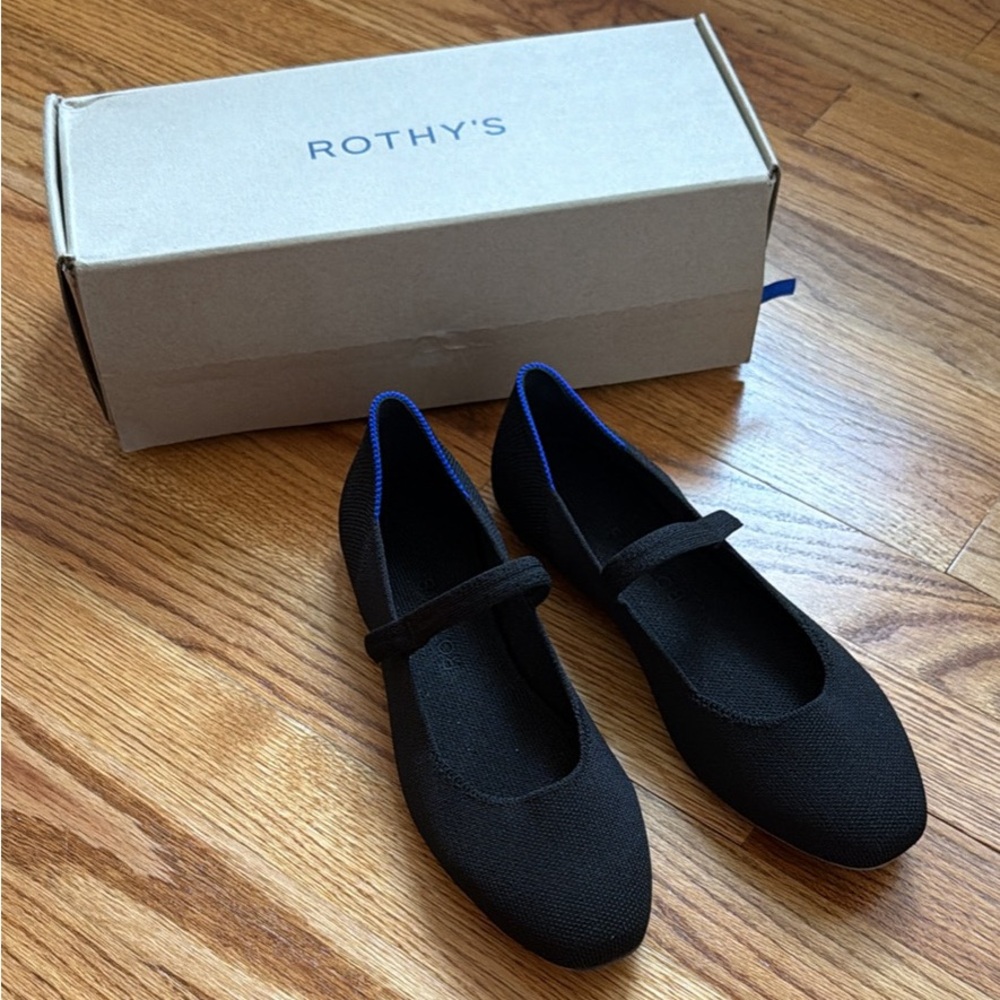 Rothy's Black Mary Jane Flats, sz 7.5